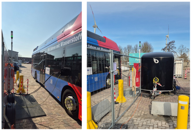 Mobile hydrogen refuelling station unlocks immediate deployment of fuel cell bus fleet in northern Germany